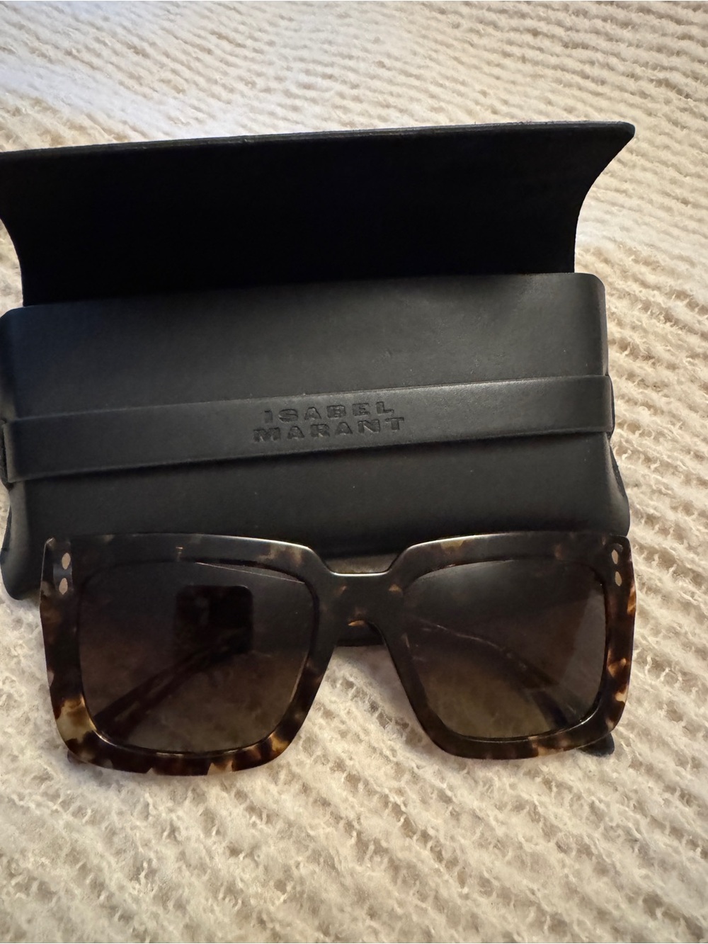 Isabel Marant Tortoiseshell Square Sunglasses - Brown/Black